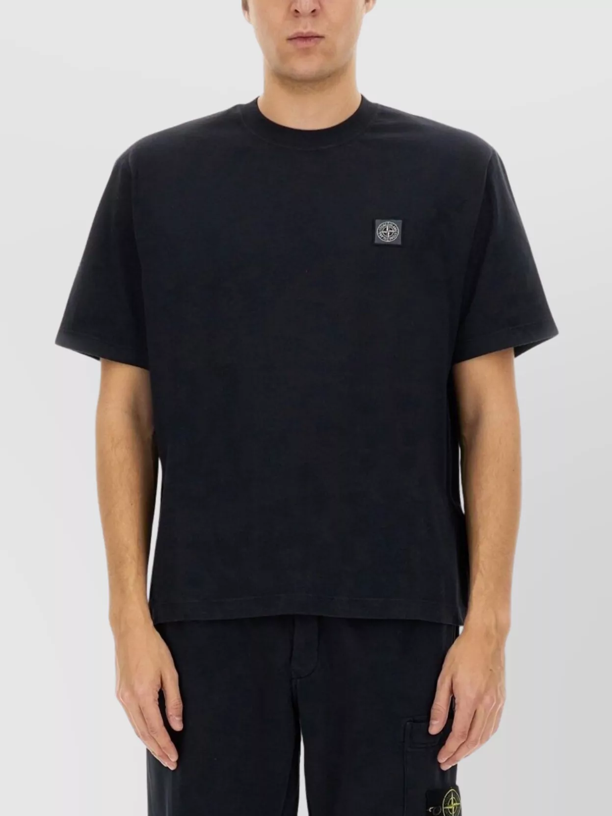 Stone Island Logo Crew Neck T-Shirt Short Sleeves