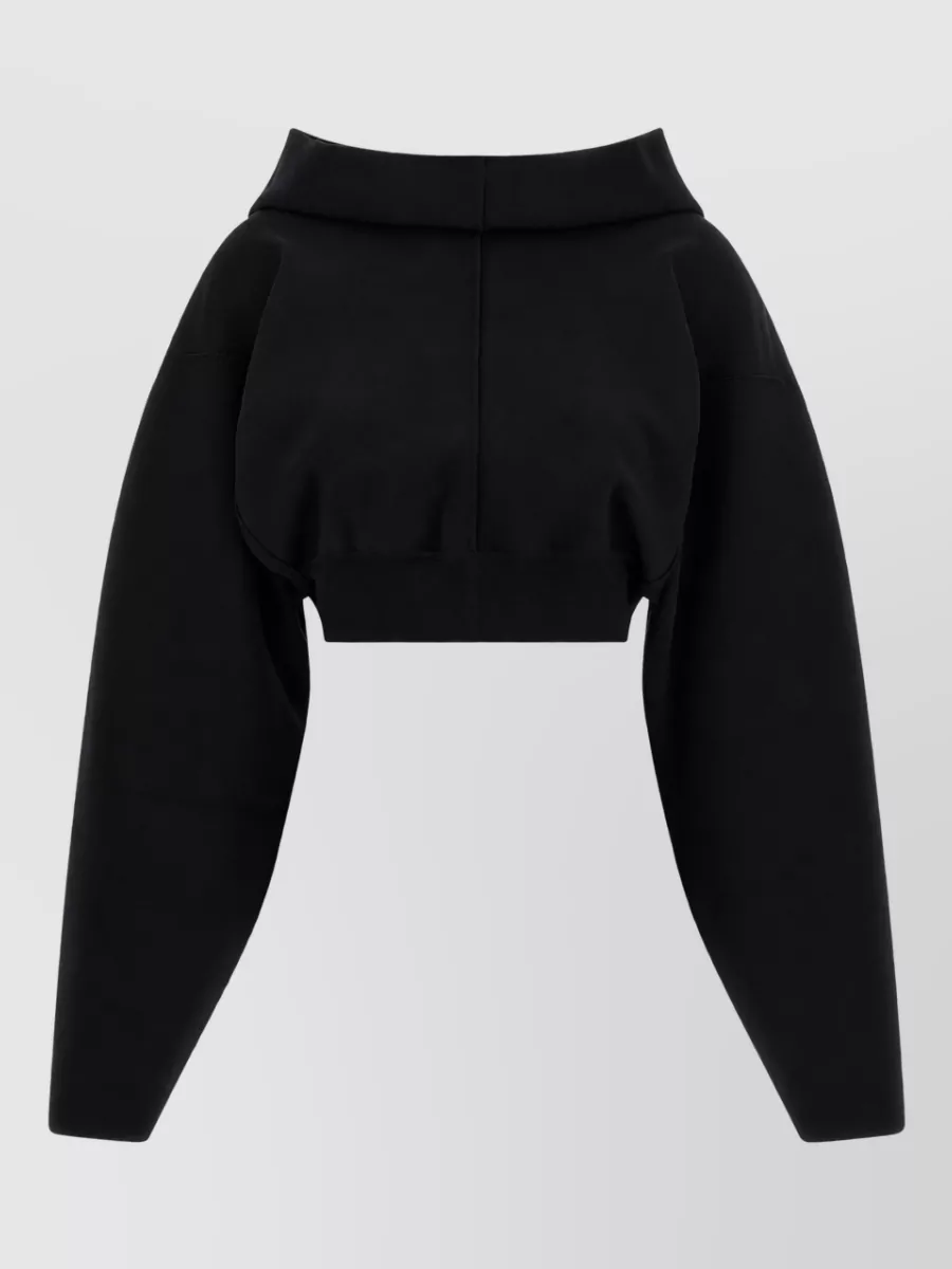 Rick Owens ribbed cropped hoodie