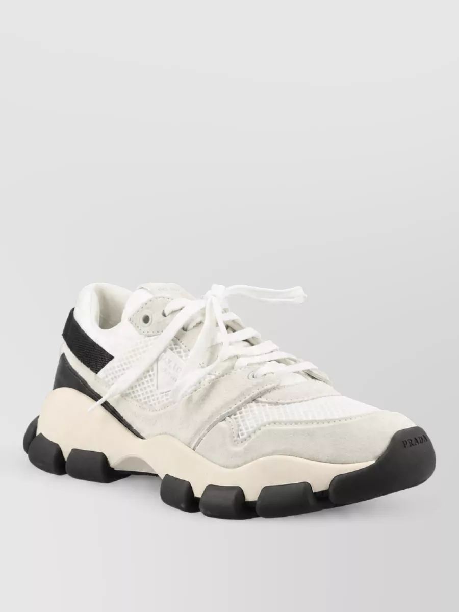 Prada calf leather low-top sneakers
