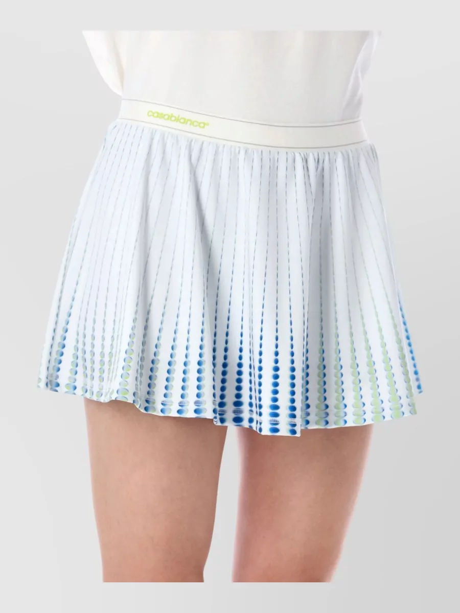 Casablanca Printed Pleated Mini Skirt