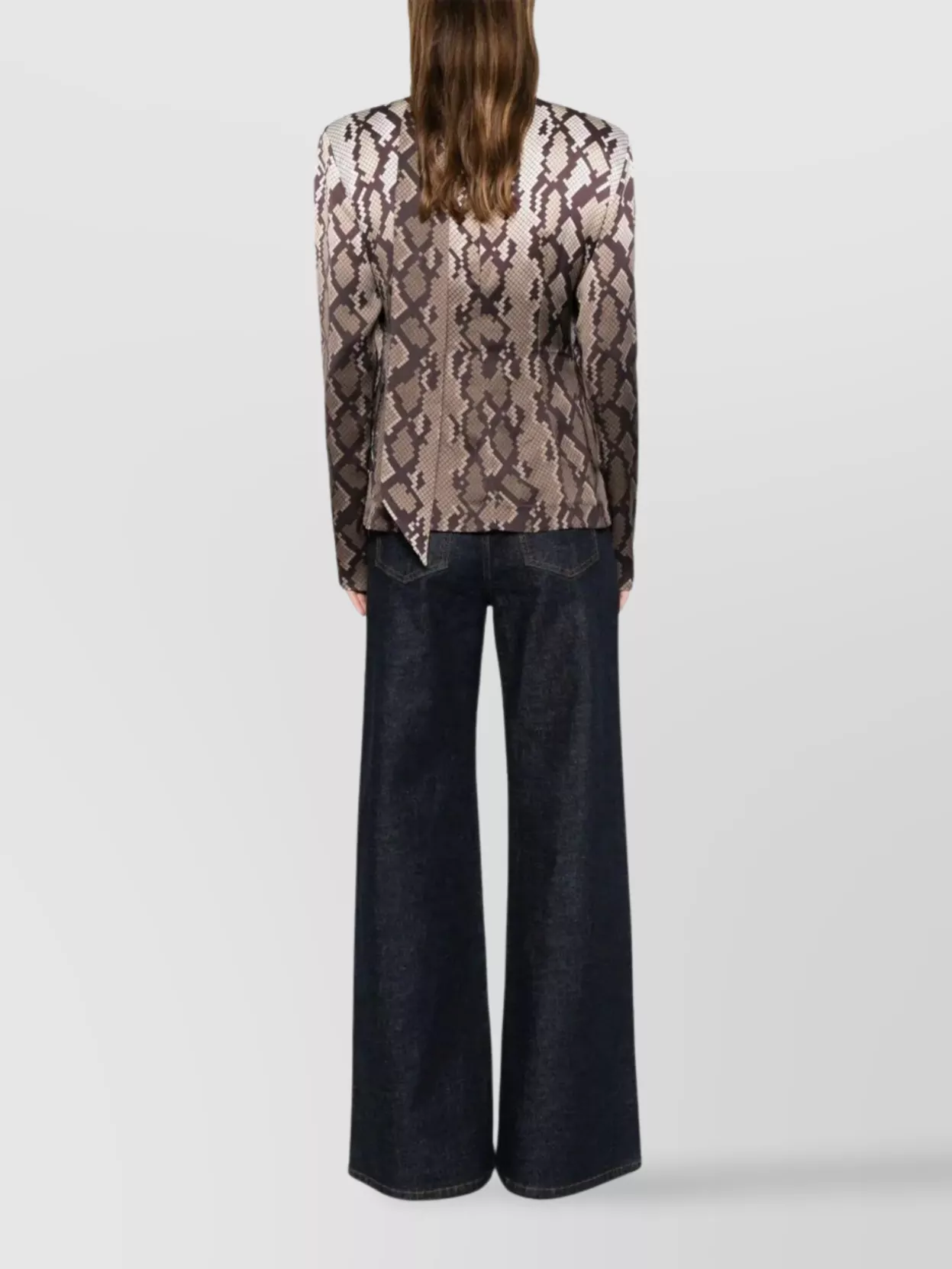 Stella Mccartney Satin Top With Snake Print And Knot