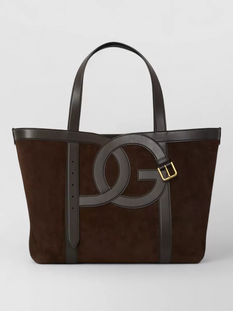 Dolce&Gabbana small shopping suede tote bag