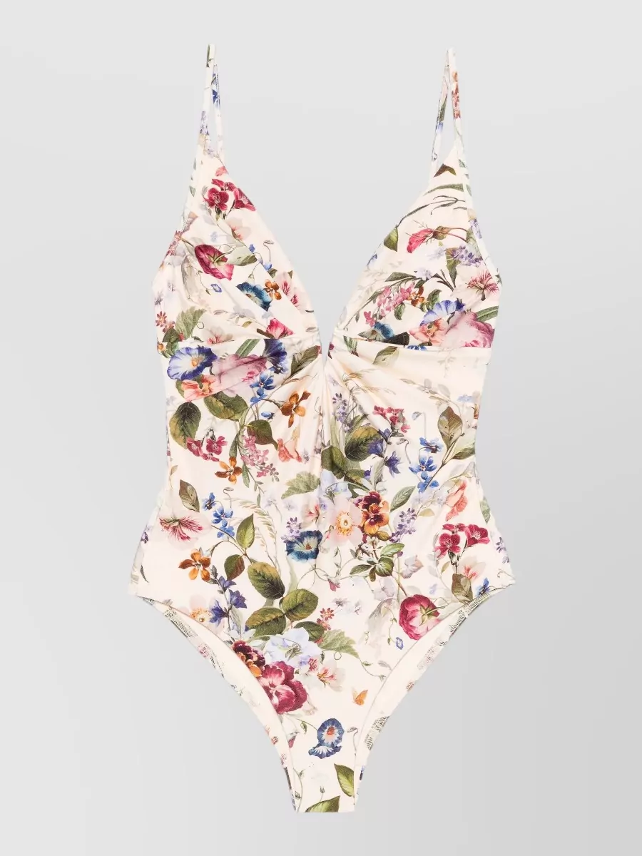 Zimmermann Floral-print v-neck one-piece swimsuit
