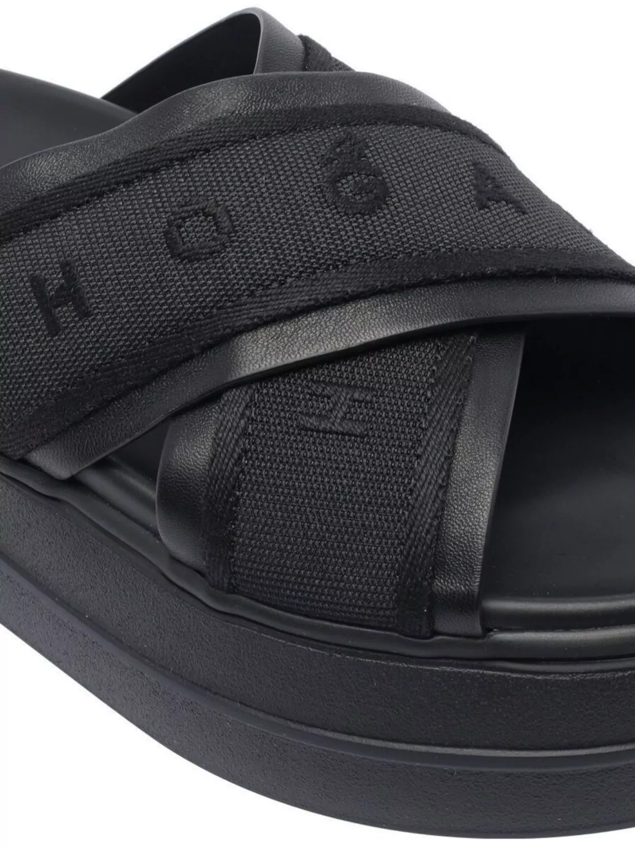 Hogan Cross Strap Platform Sandals