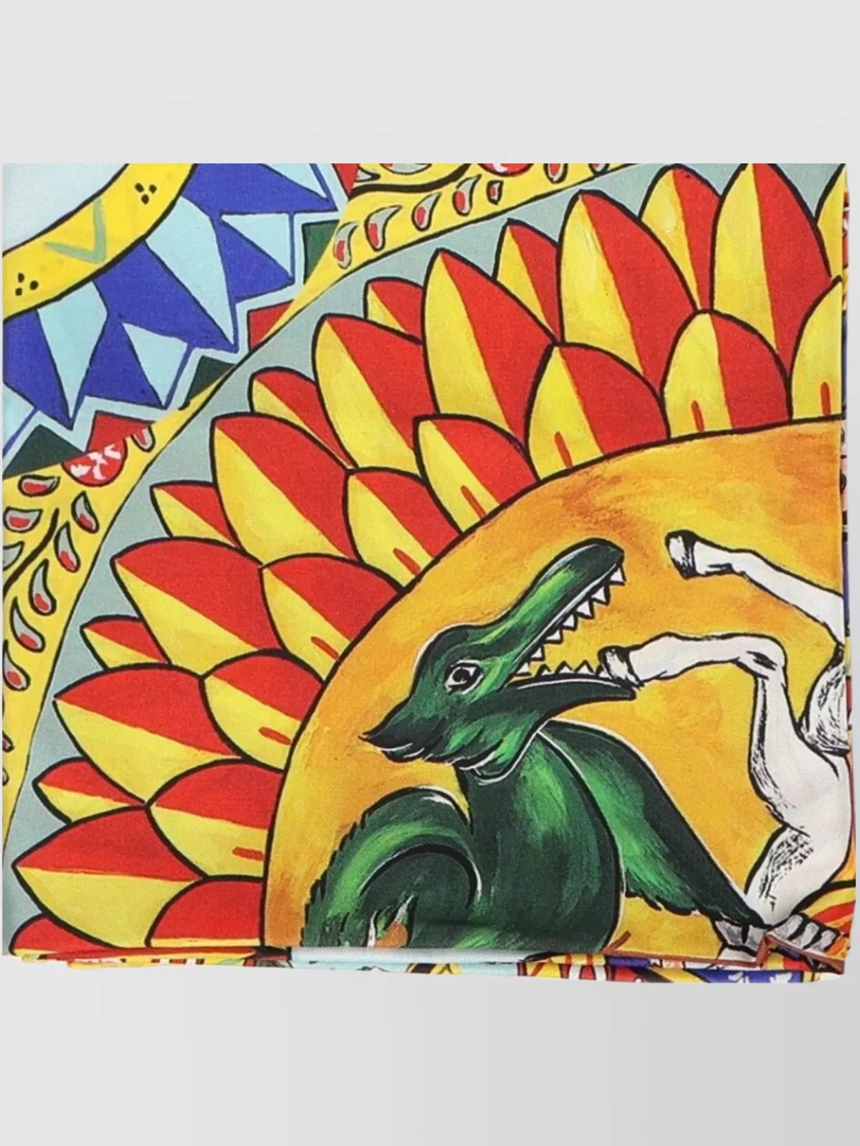 Dolce & Gabbana Bold Design Silk Square Scarf