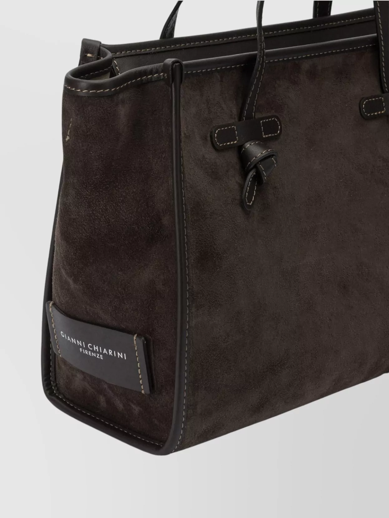 Gianni Chiarini Shoulder Bags With Suede Finish And Top Handles In Gray