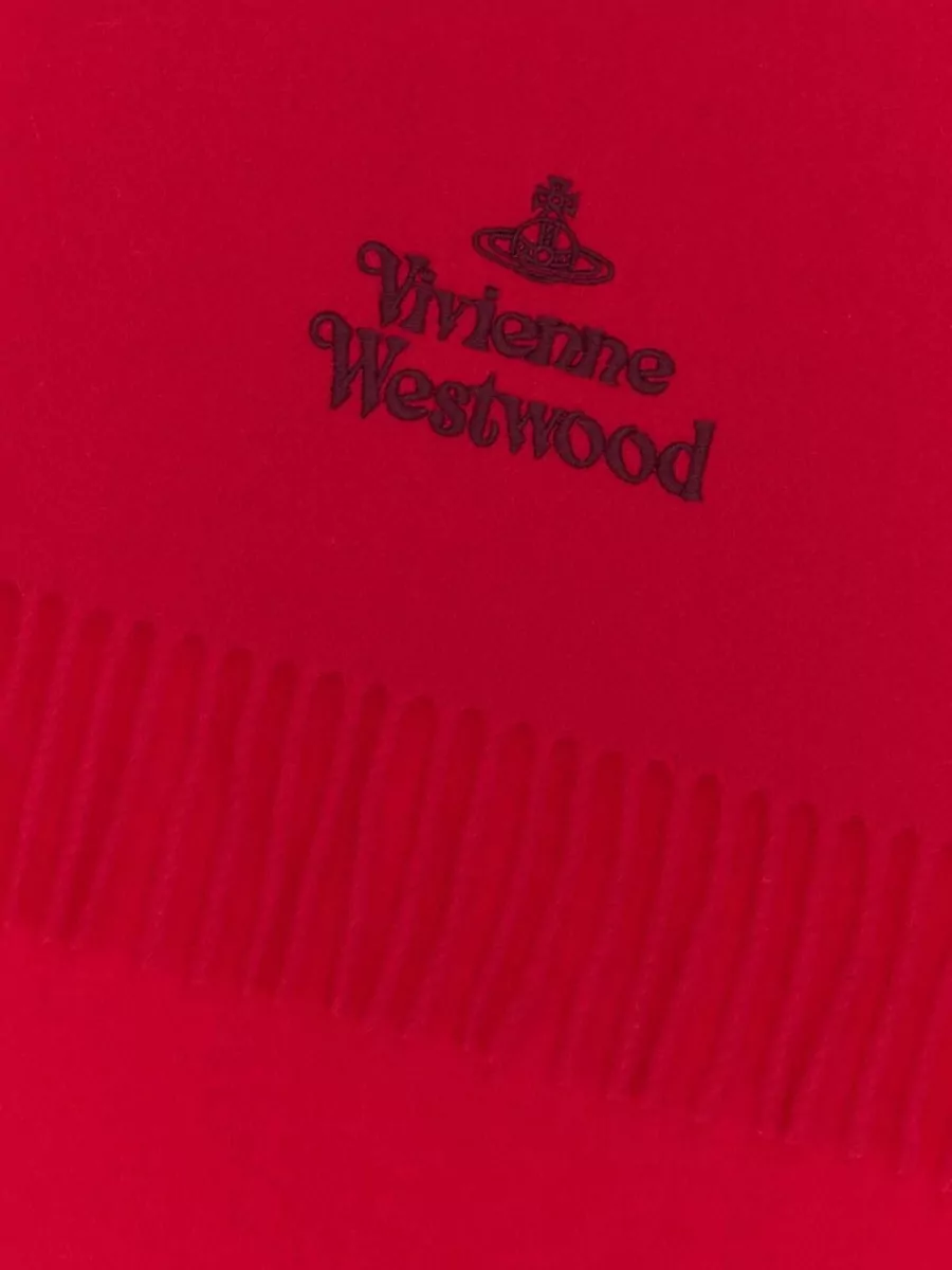Vivienne Westwood Wool Logo-Embroidered Scarf