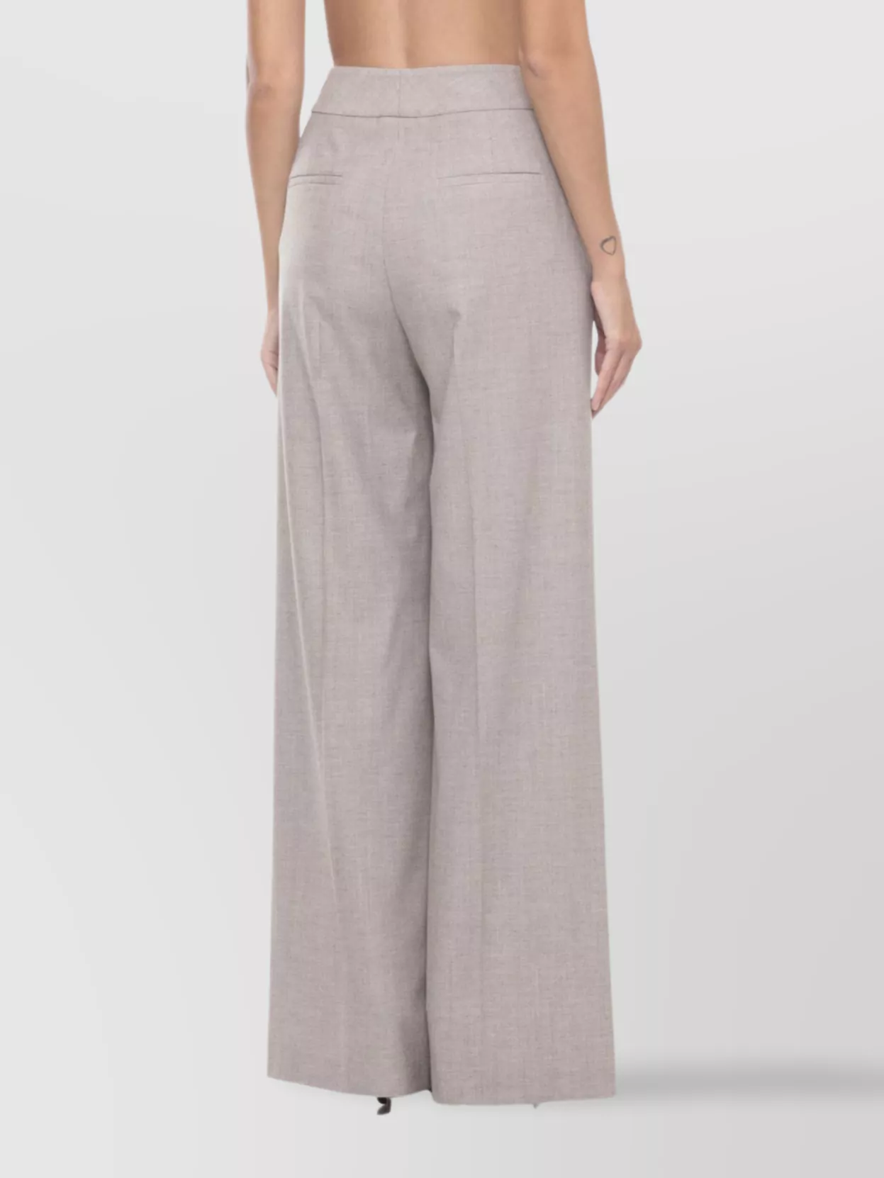 Peserico High Waist Wide Leg Trousers With Pockets