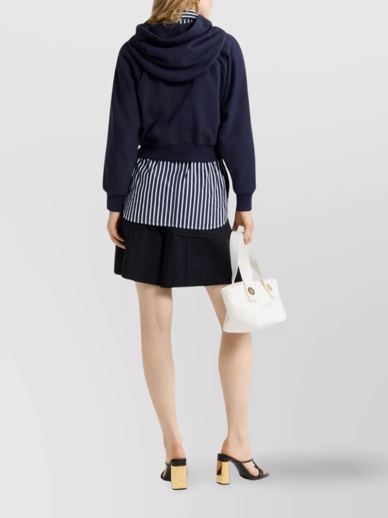 Patou Medallion Cropped Cotton Hoodie