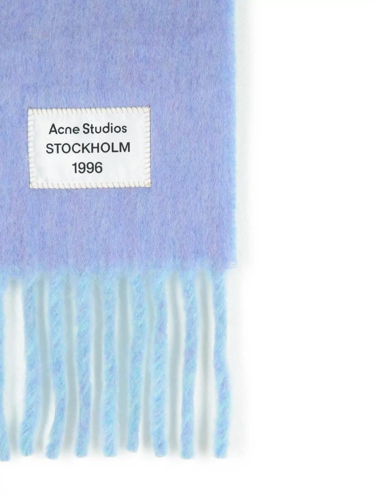 Acne Studios Alpaca Wool Blend Scarf With Fringed Ends