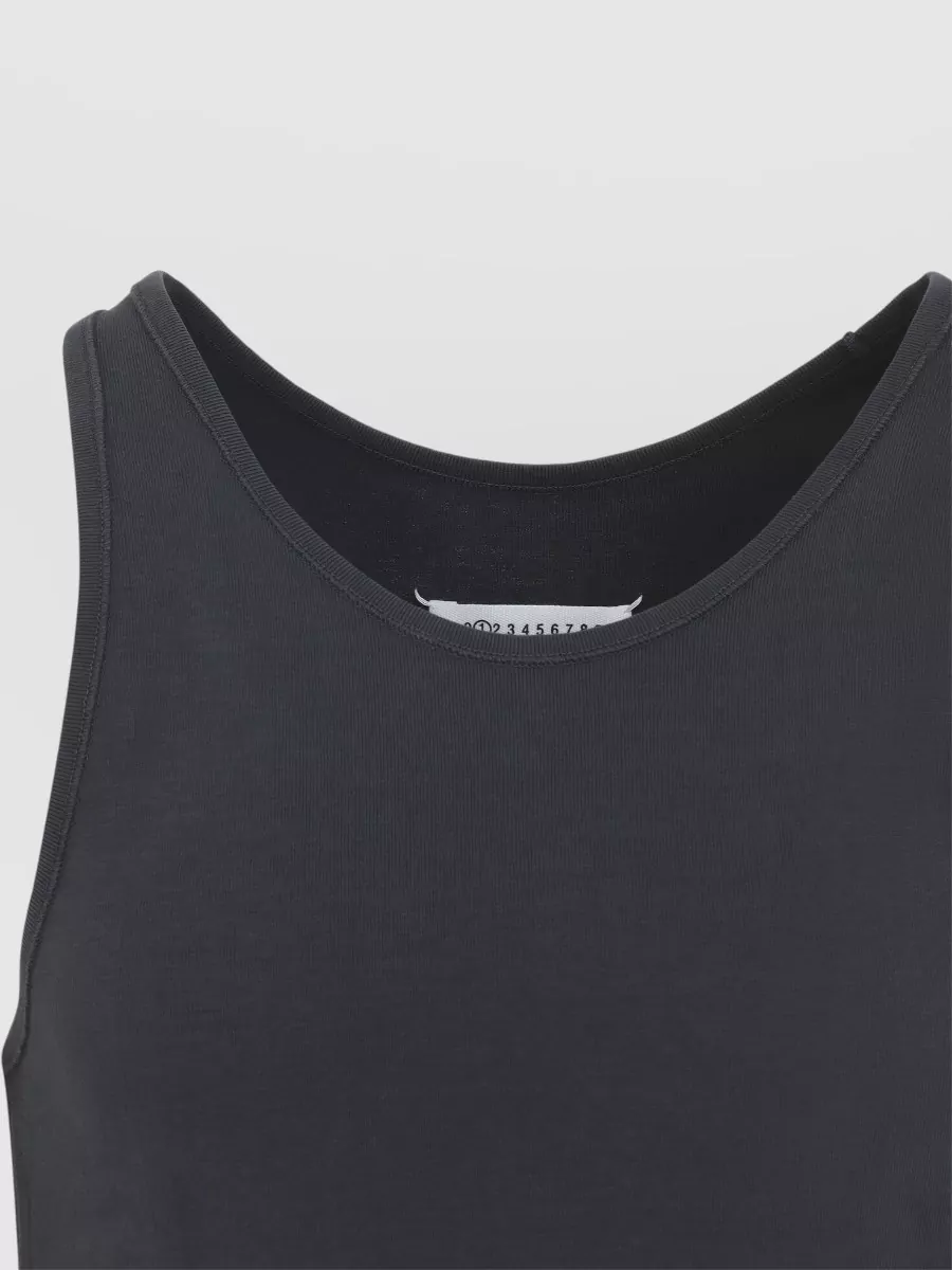 Maison Margiela Cotton Tank Top Round Neck Sleeveless