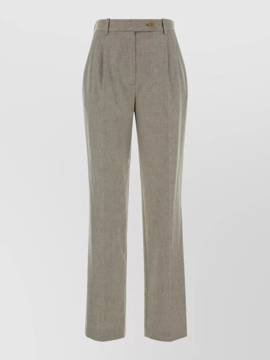 The Row Tailored Trousers With Pleats And Pockets In Gray