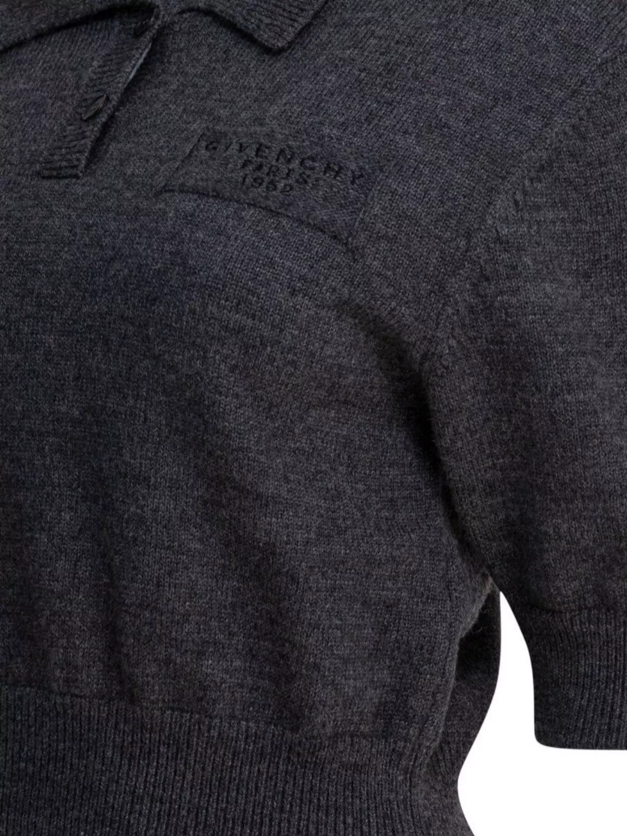Givenchy Paris 1952 Wool Knit Polo Shirt