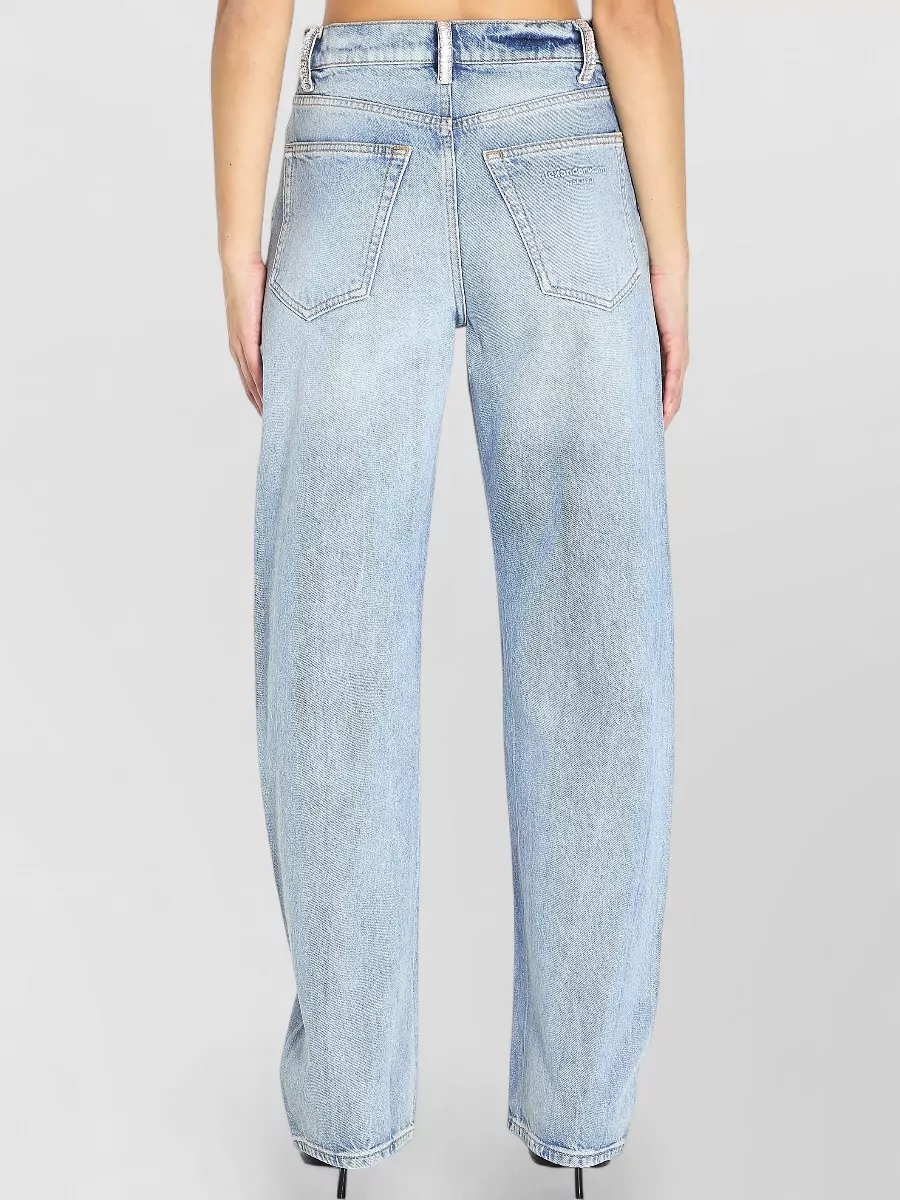 Alexander Wang Mid Rise Relaxed Fit Denim Trousers