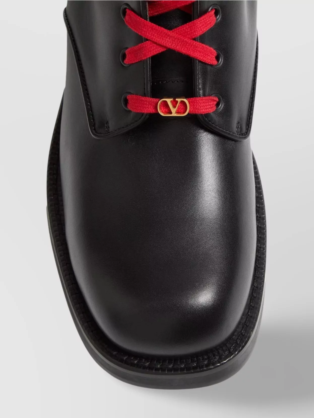 Valentino Garavani Calfskin Ankle Boots With Double Laces