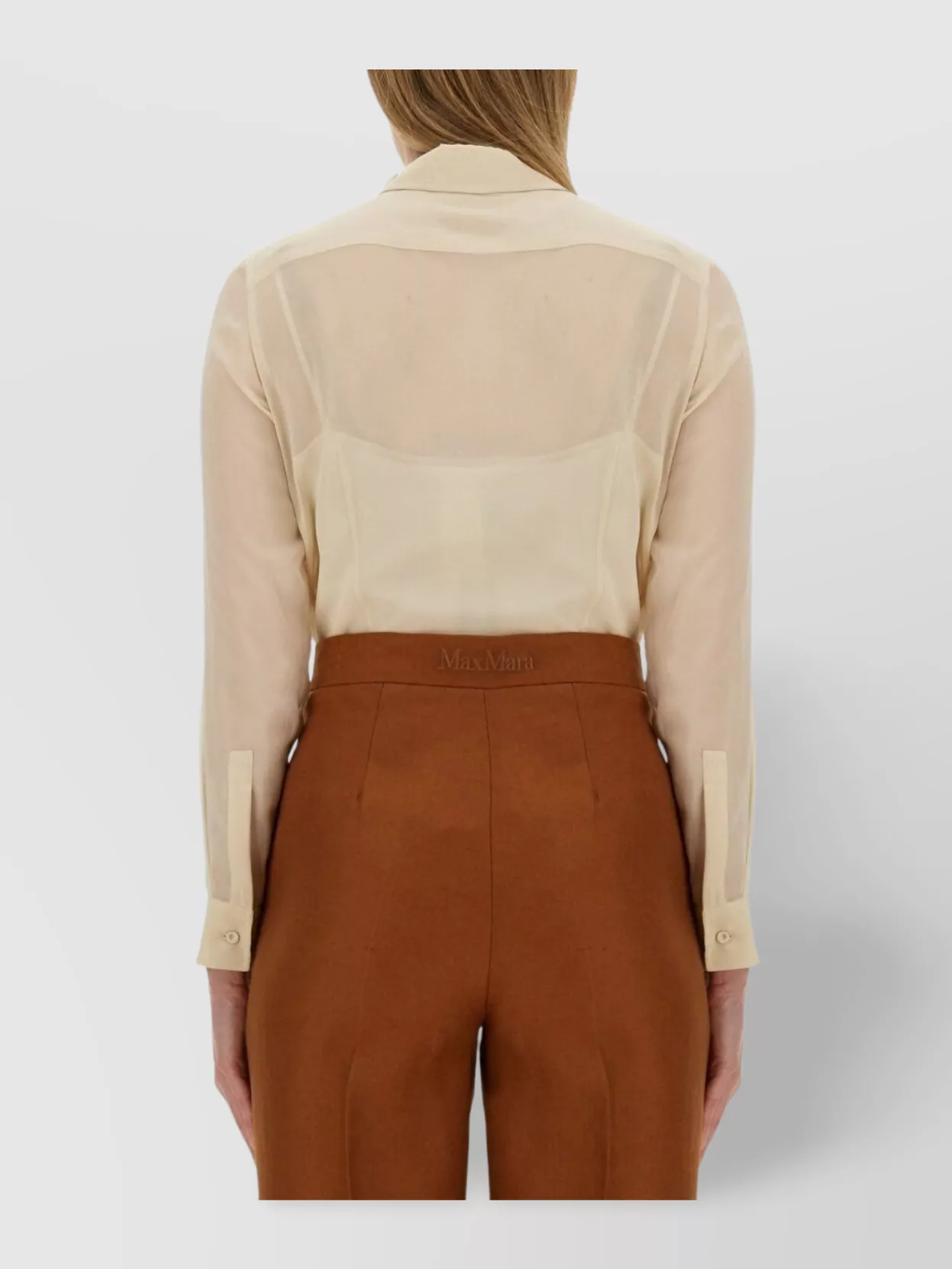 Max Mara Summer Breeze Button Down Shirt In Neutral