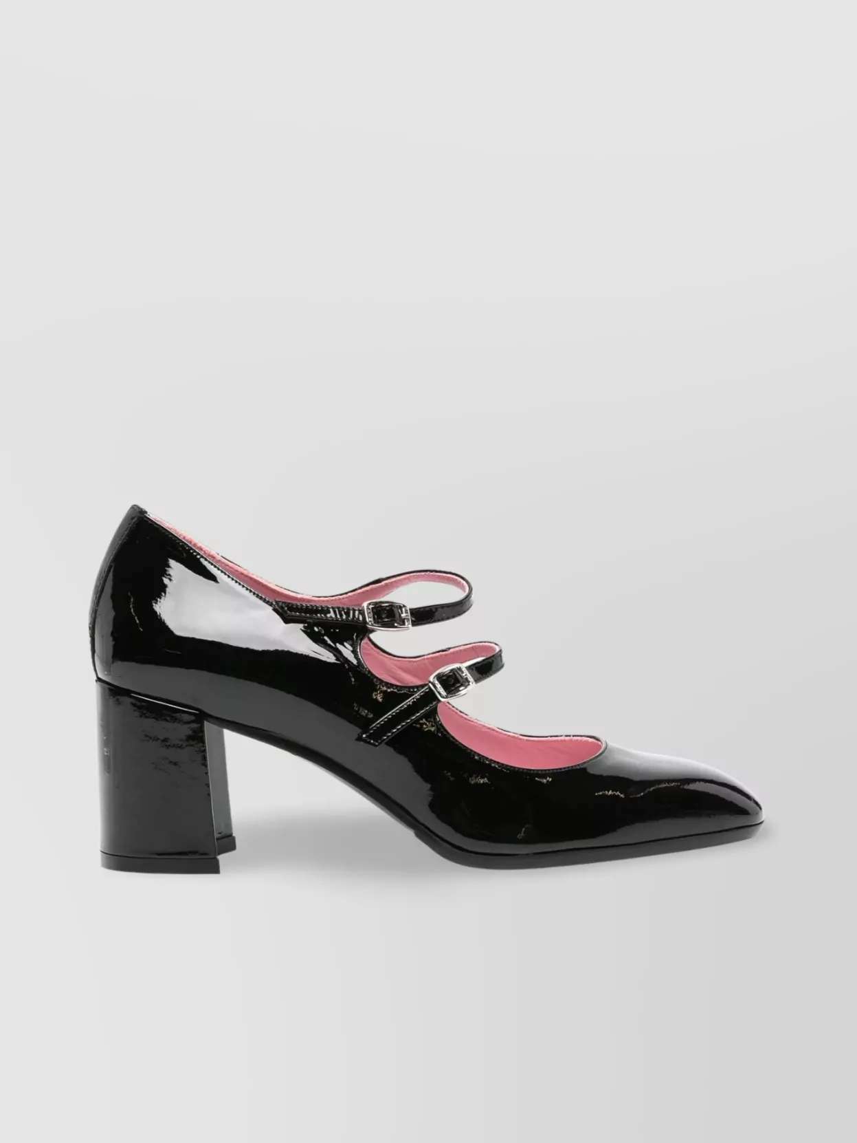 Carel Paris Alice Block Heel Double Strap Pumps