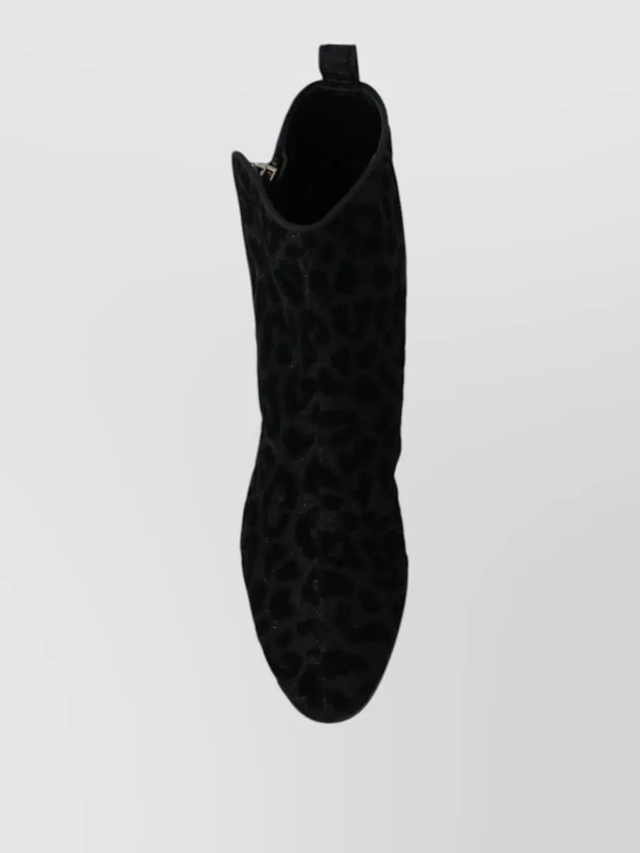 Dolce&Gabbana Leopard Velvet Ankle Boots