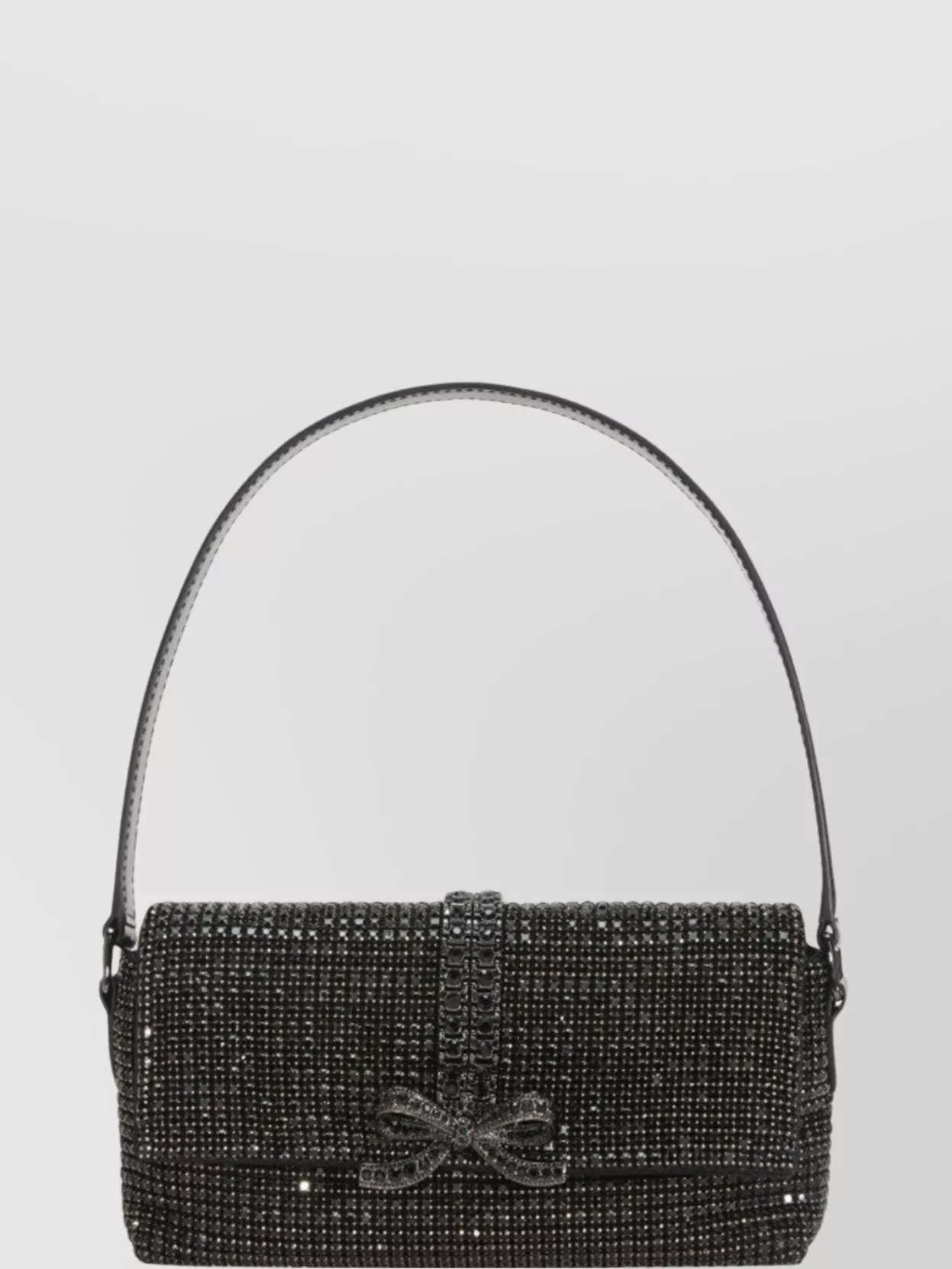 Self-Portrait Rhinestone Chainmail Baguette Bag