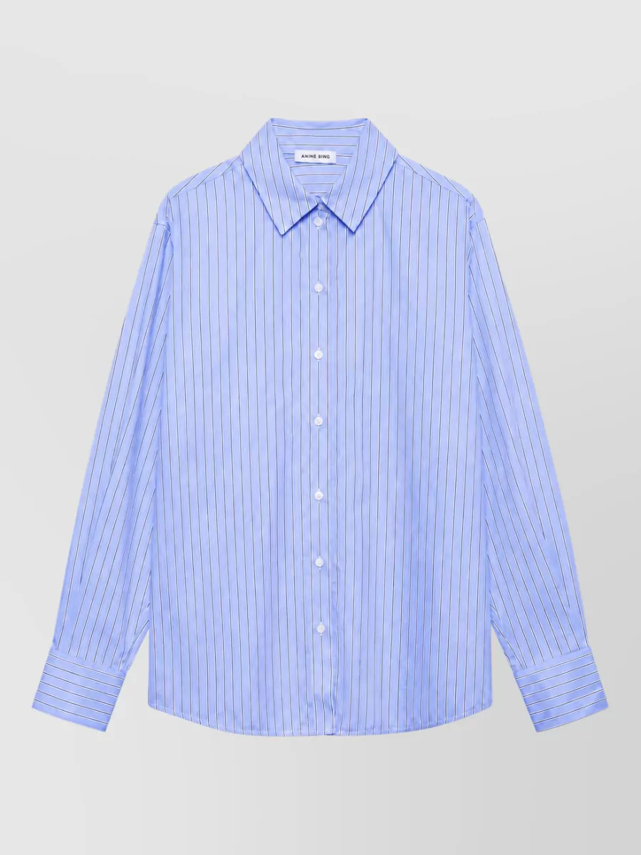 Anine Bing Striped cotton shirt