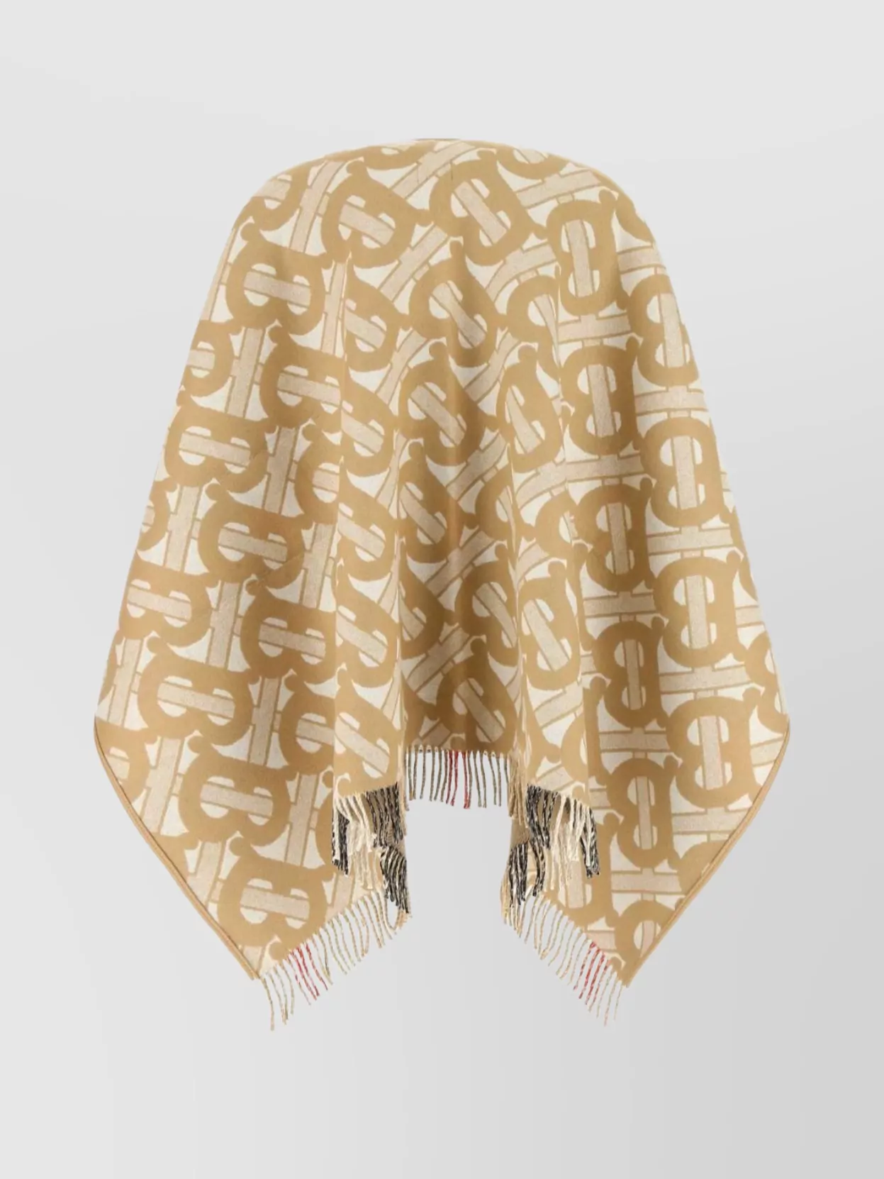 Shop Burberry Embroidered Wool Blend Cape