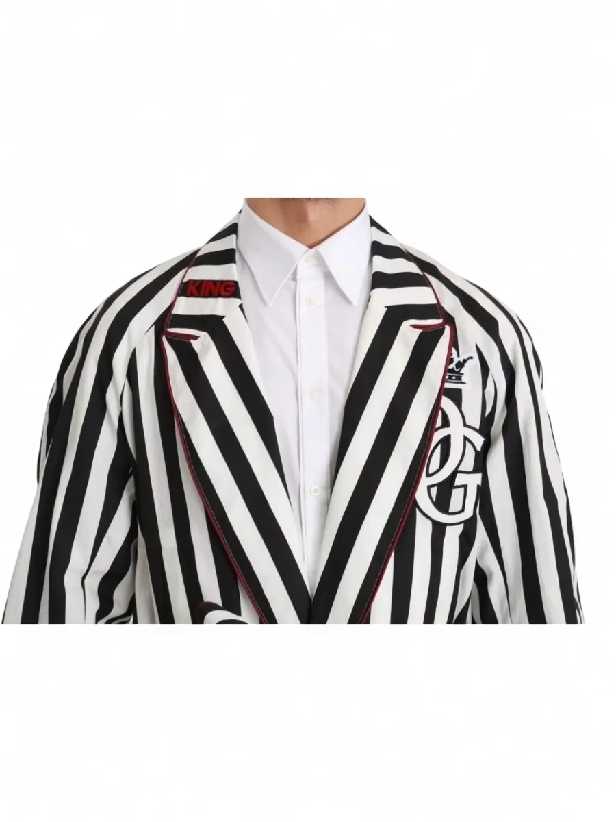 Dolce&Gabbana Striped Belted Robe
