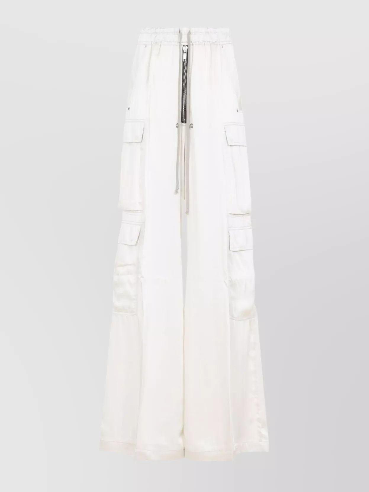 Rick Owens Dinge White Acetate Cargobelas Pants