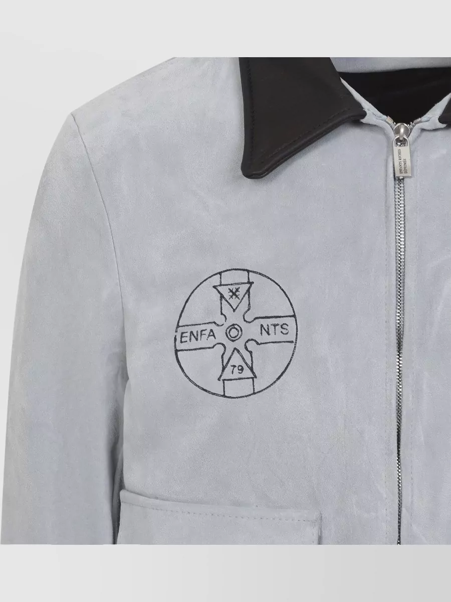 Enfants Riches Deprimes Suede Leather Single-Breasted Jacket