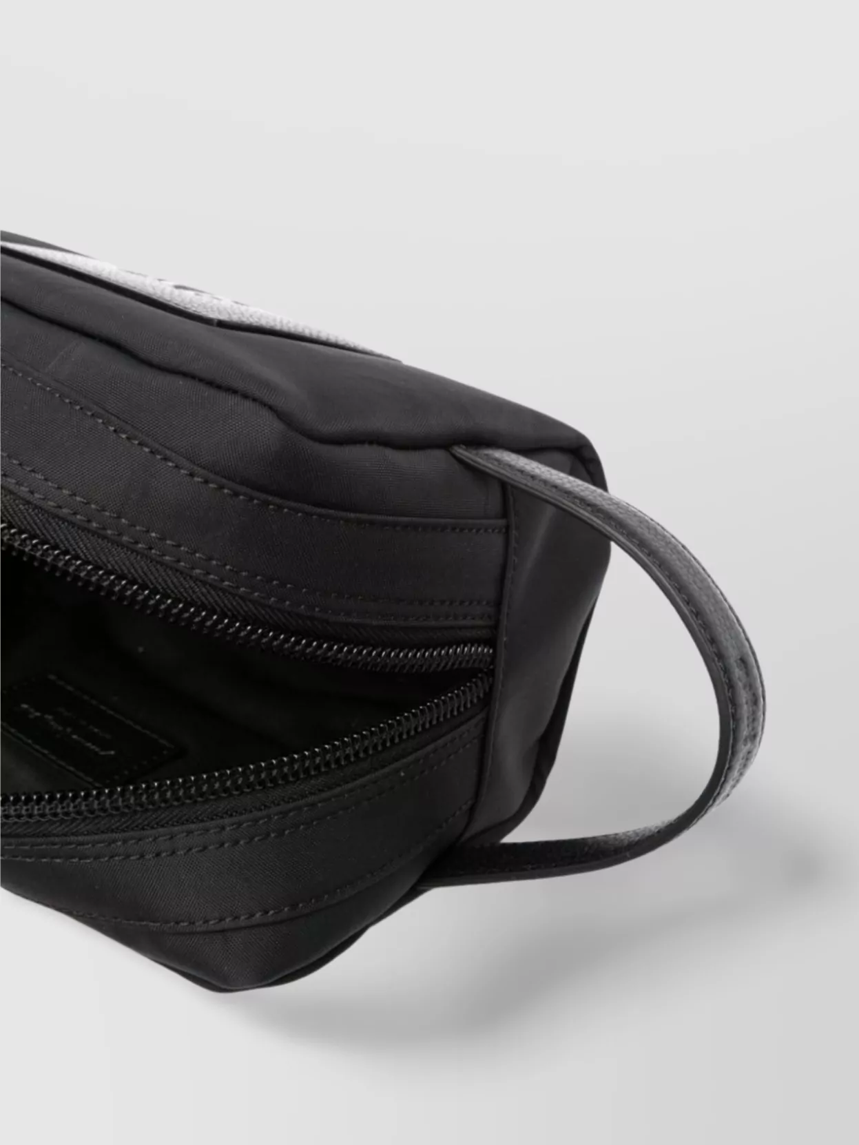 Palm Angels Monogram Appliqué Leather Trim Clutch Bag