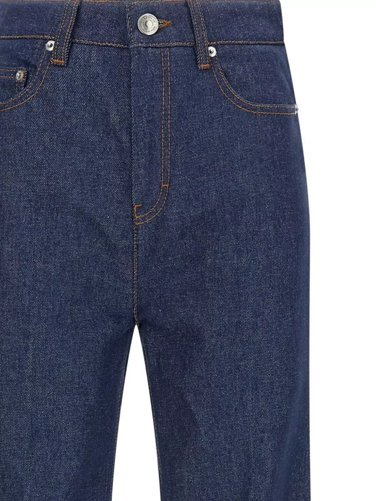 Ami Alexandre Mattiussi Wide Leg Denim Trousers Featuring Pockets In Blue