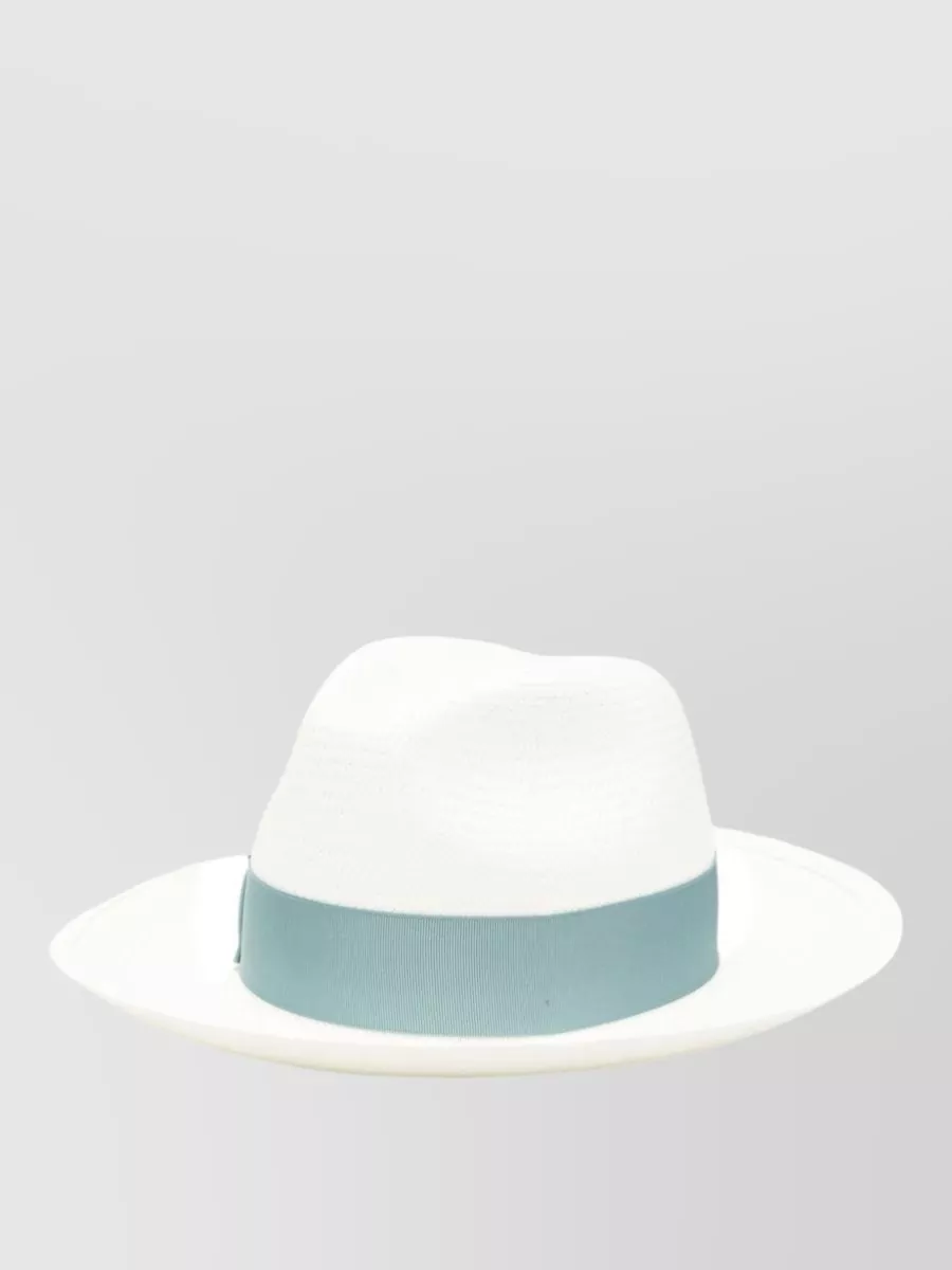 Borsalino Straw Fedora Hat