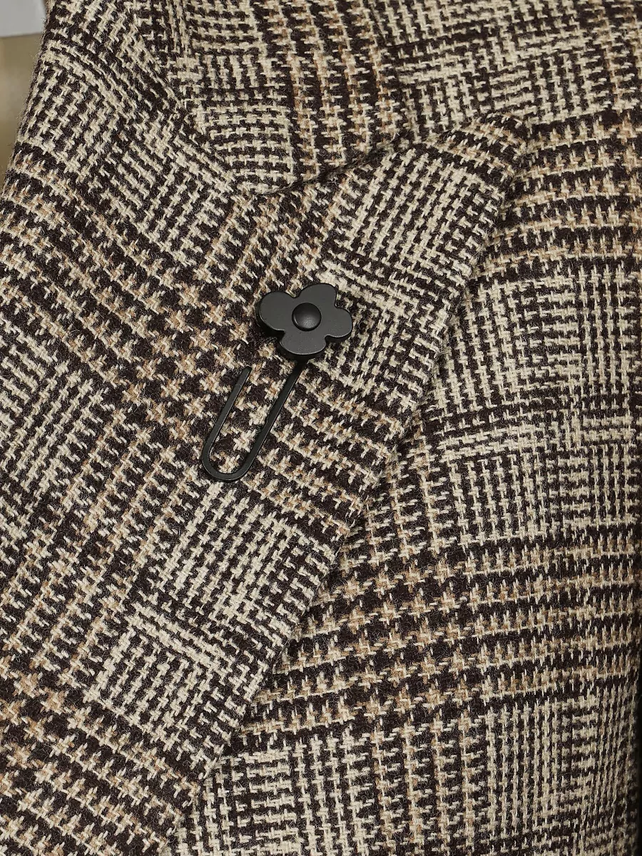 Lardini Cashmere wool double-breasted regular-fit suit jacket