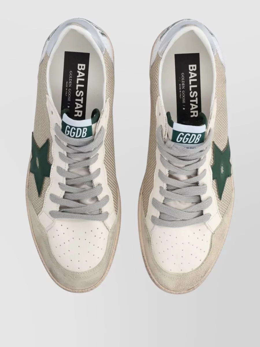 Golden Goose Sneakers Contrast Heel Tab Perforated Toe