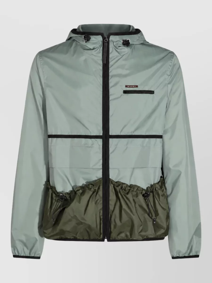 Marni panelled hooded padded jacket