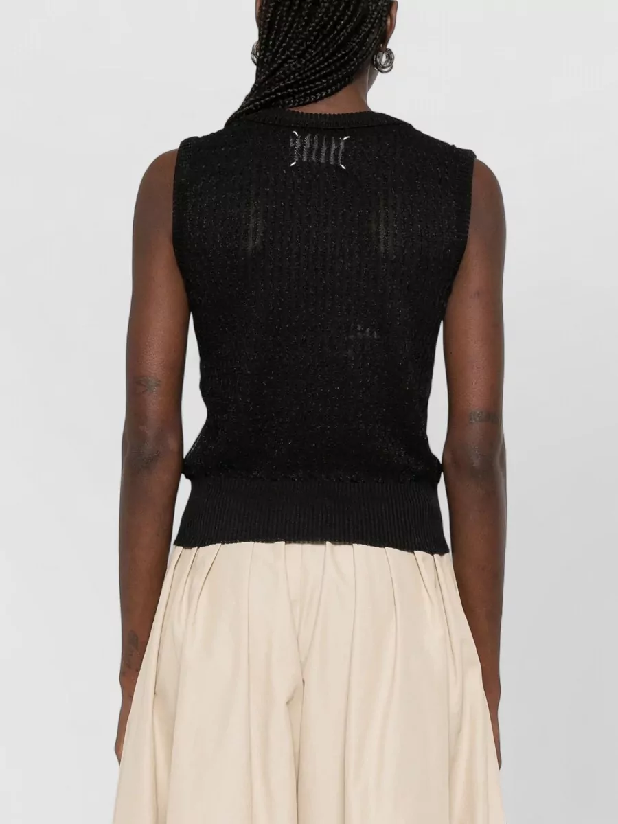 Maison Margiela Polo Collar Sleeveless Top