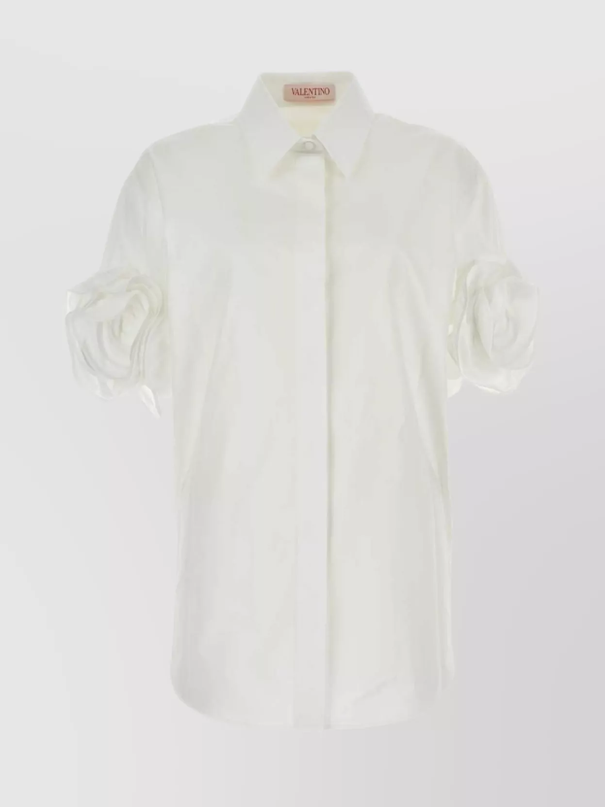 Shop Valentino Poplin Shirt Cuffed Sleeves