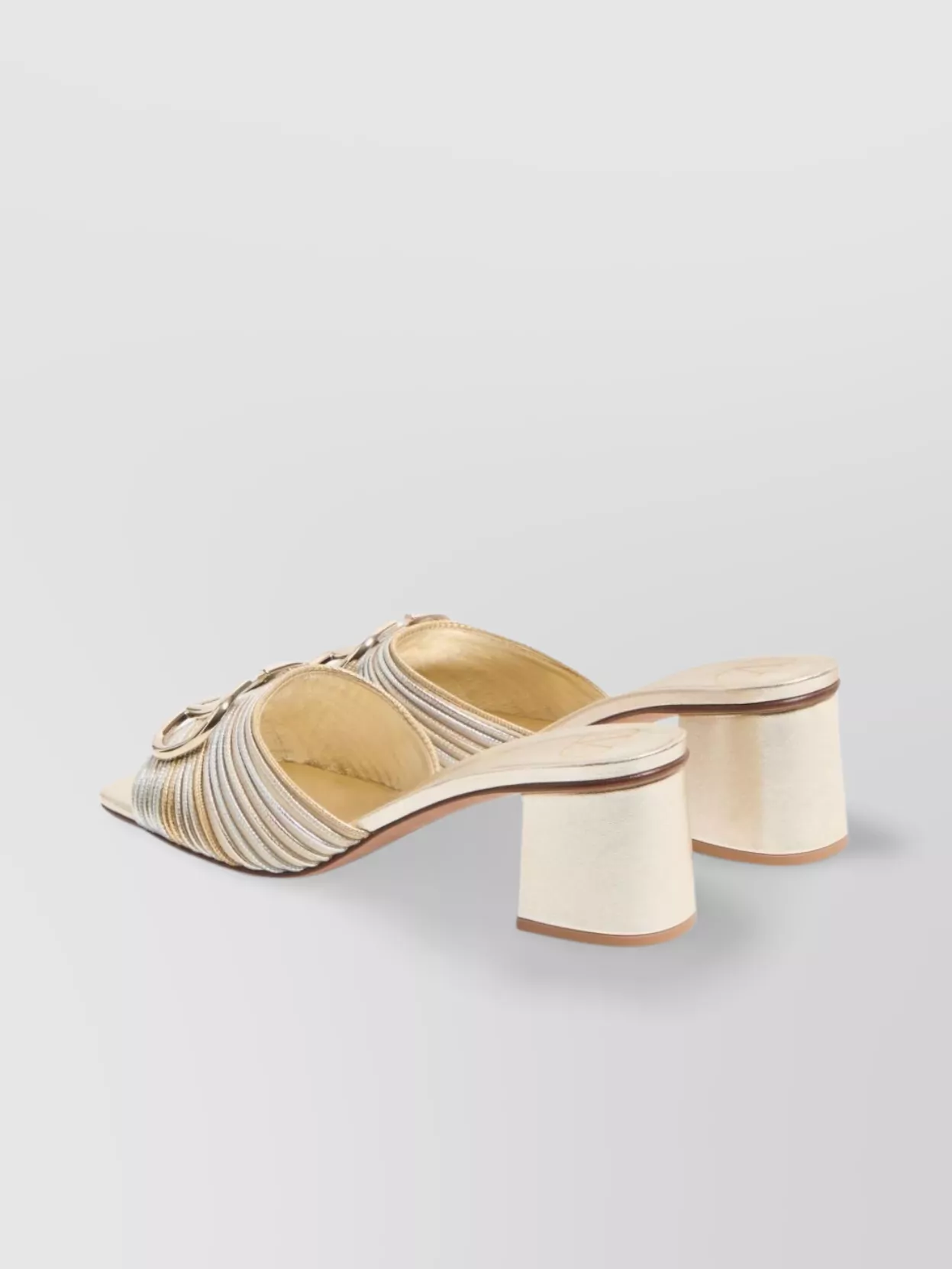 Valentino Sandalo Slide Vlogo Signature Gold