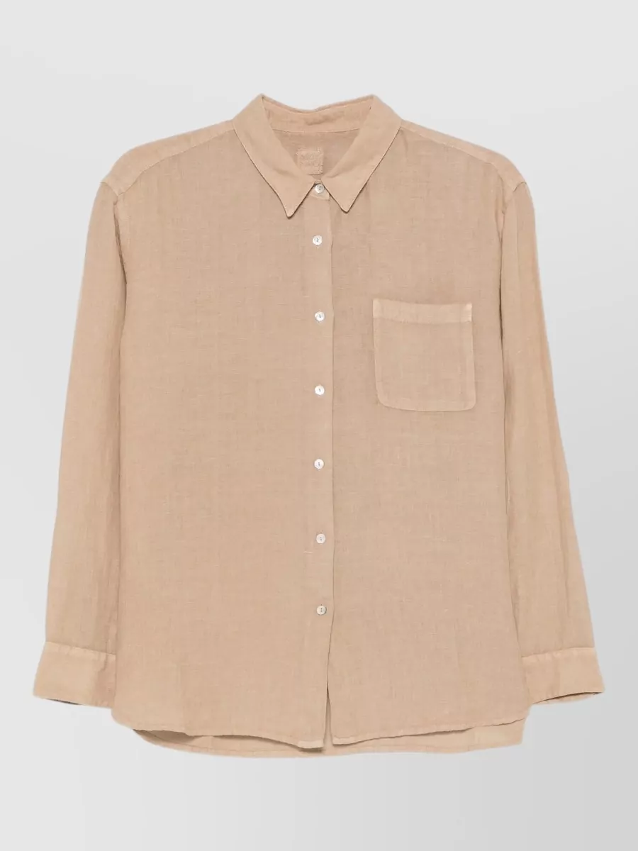 120% Lino Linen Long-Sleeve Shirt