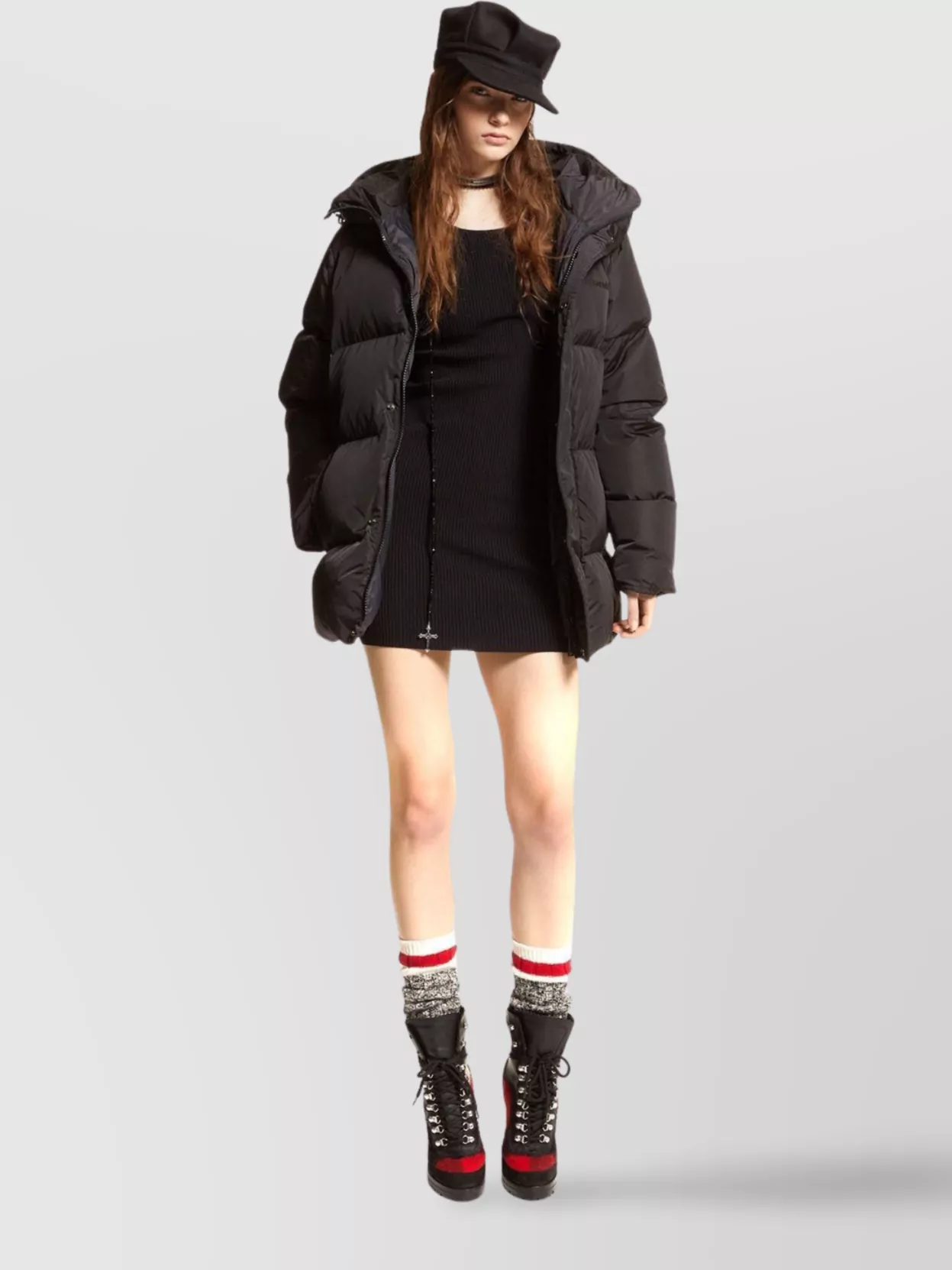 Dsquared2 Quilted Hooded Coat Belted Waist In Purple