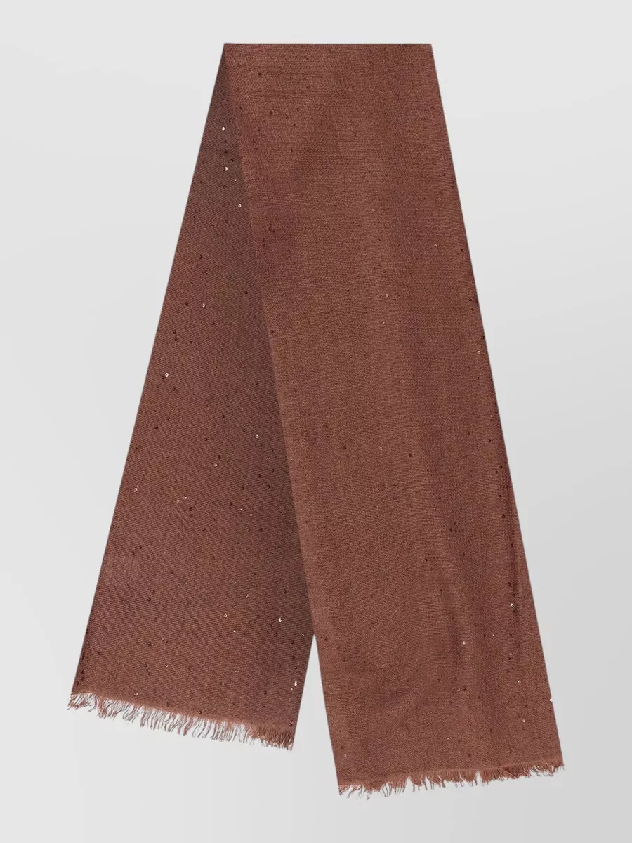 Brunello Cucinelli sequined cashmere silk scarf