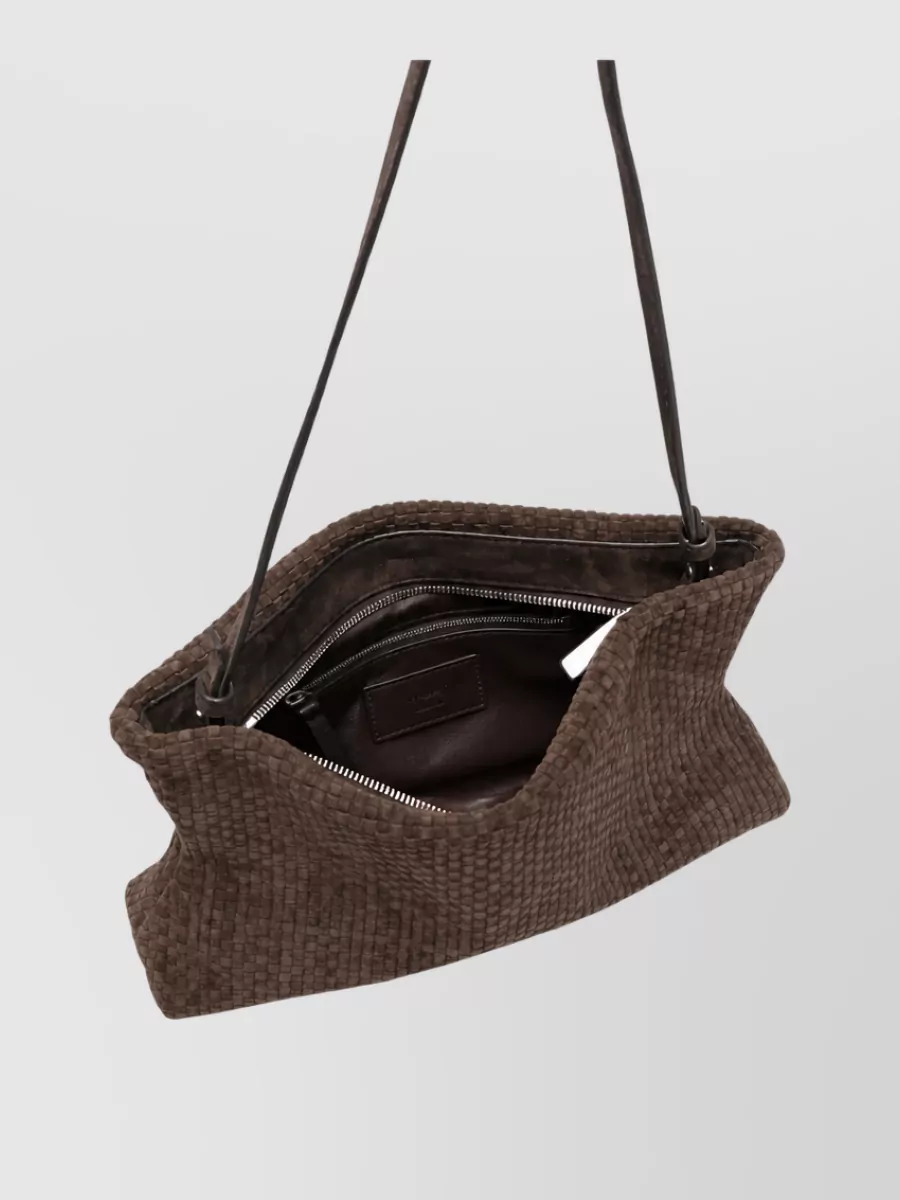 Marsell Leather Braided Shoulder Bag