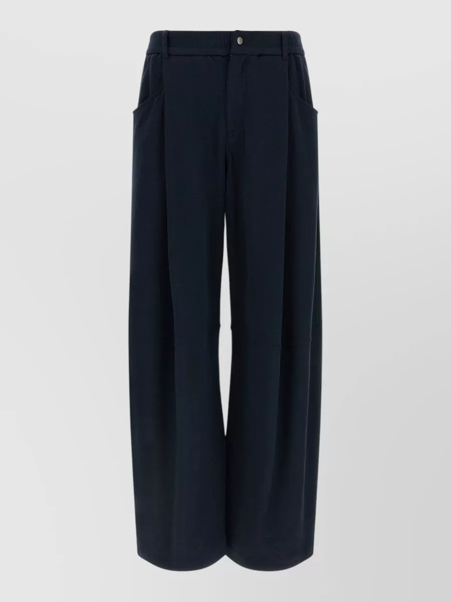 Brunello Cucinelli cotton silk high-rise wide-leg trousers