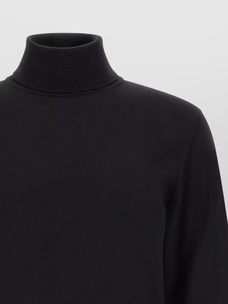 Zanone Virgin Wool Ribbed Turtleneck Sweater