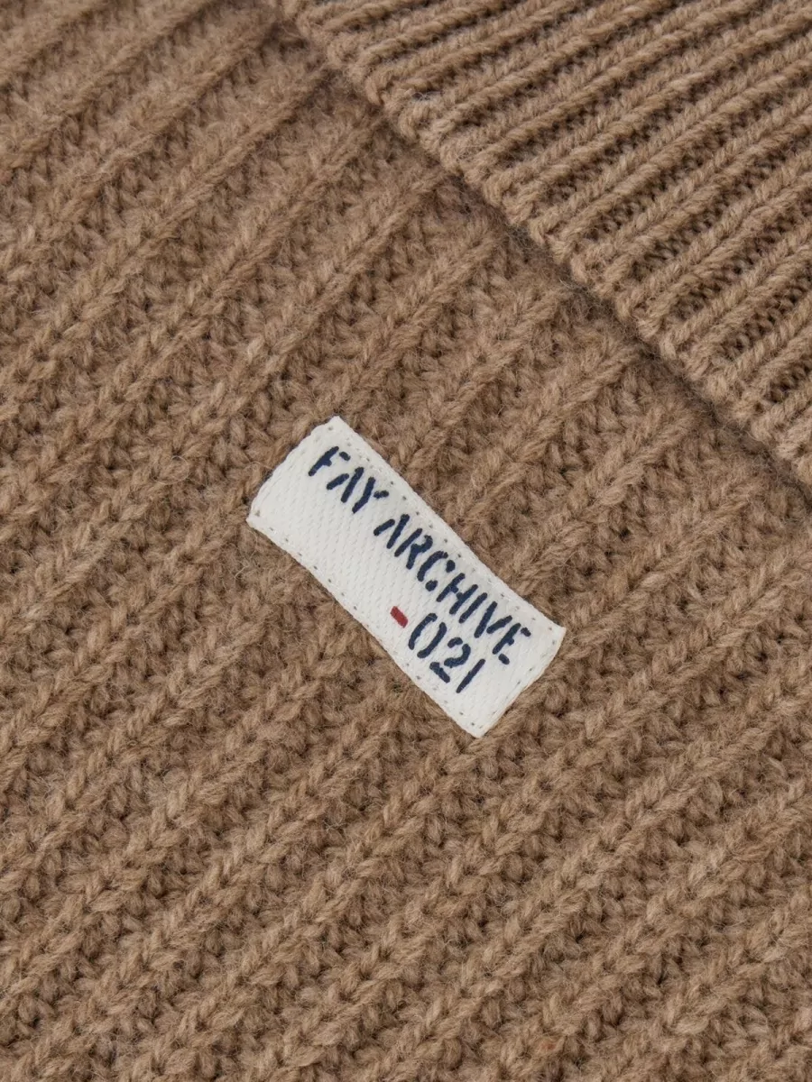 Fay Ribbed Virgin Wool Turtleneck Jumper