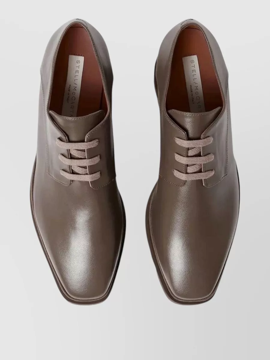 Stella Mccartney Crystal-Embellished Wedge Derby Shoes