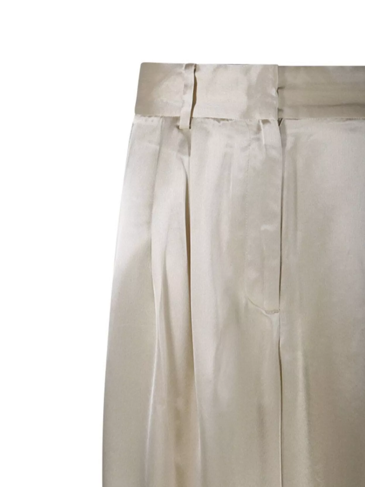 Shop By Malene Birger High Waist Wide Leg Trousers With Satin Finish