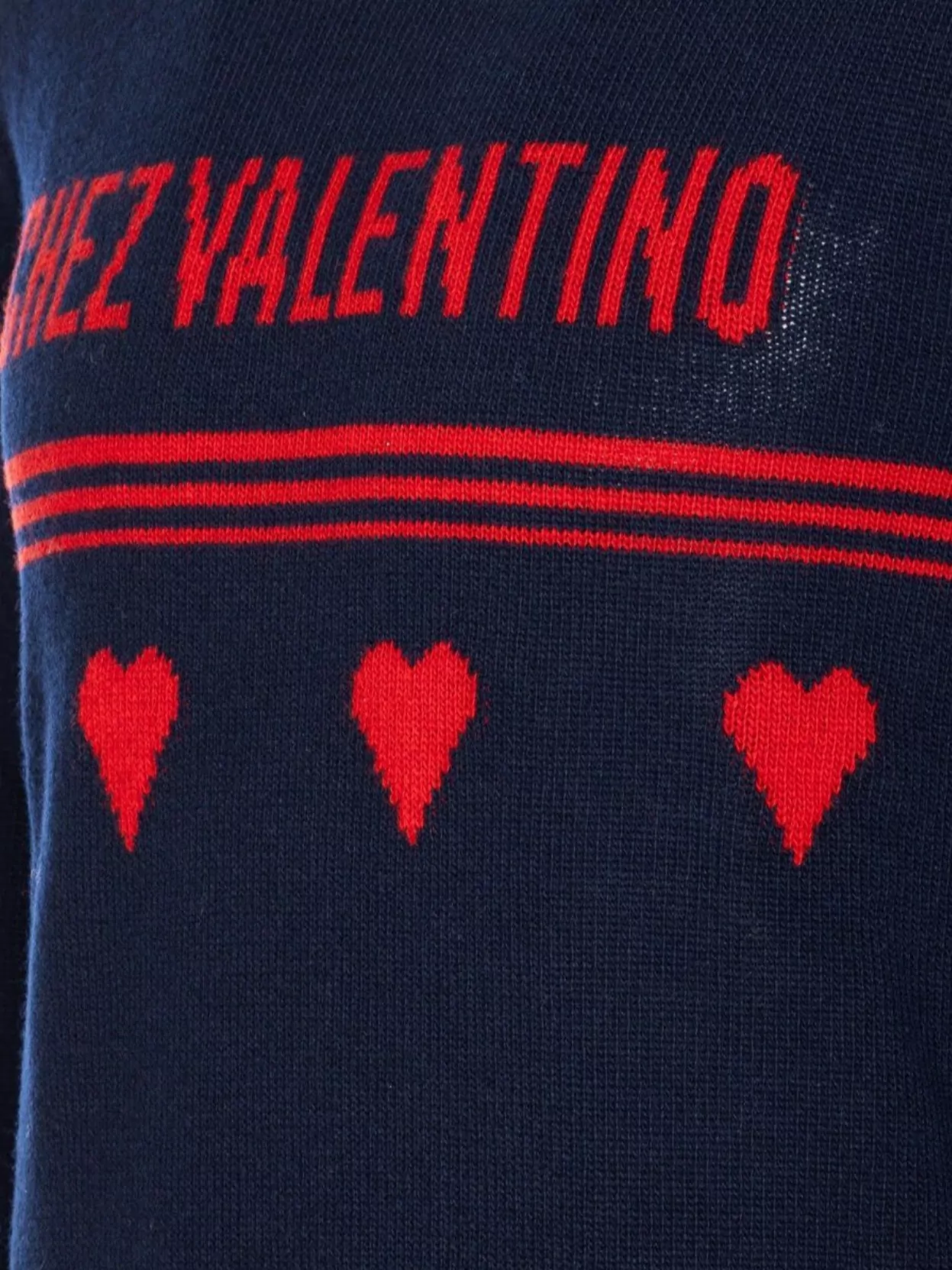 Valentino Garavani Crewneck Graphic Design Sweater With Textured Knit