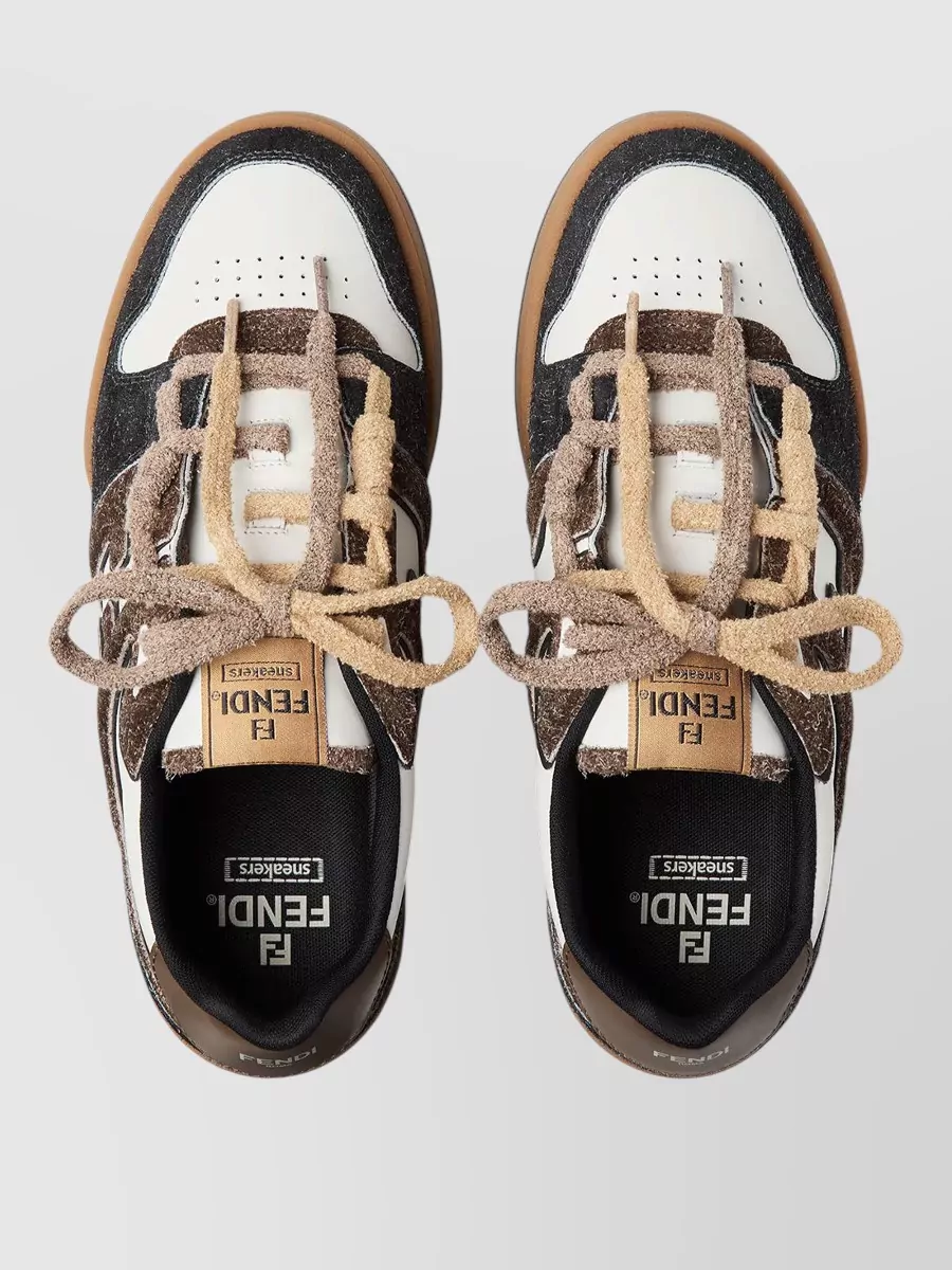 Fendi Leather Low-Top Sneakers