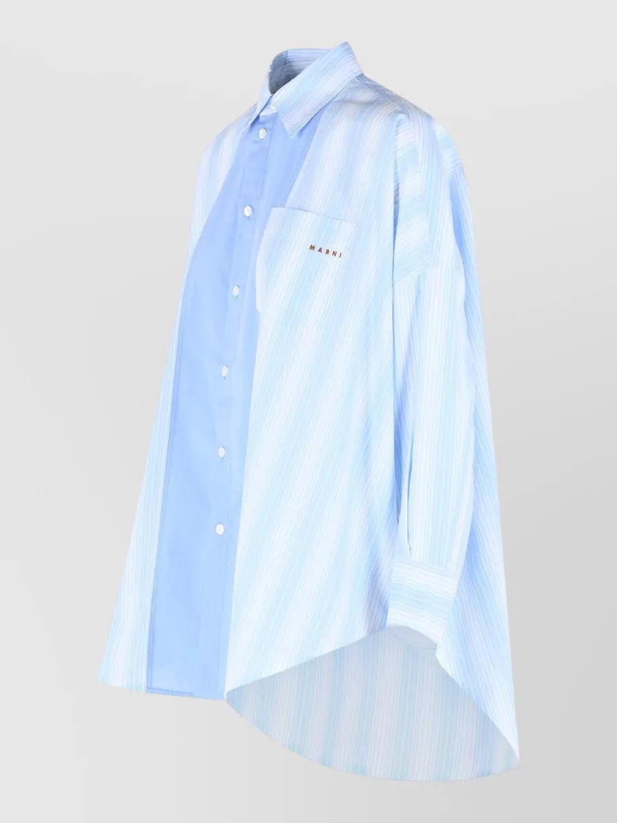 Marni Oversized Embroidered Cotton Shirt