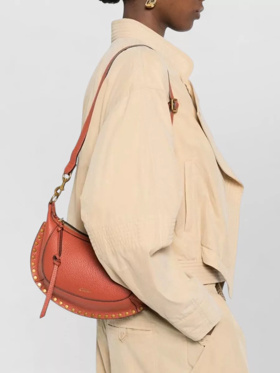 Isabel Marant Oskan Moon Leather Crossbody Bag